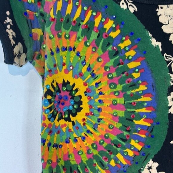 Desigual Cotton Dress Beautiful Wearable Art Size small - Picture 8 of 10